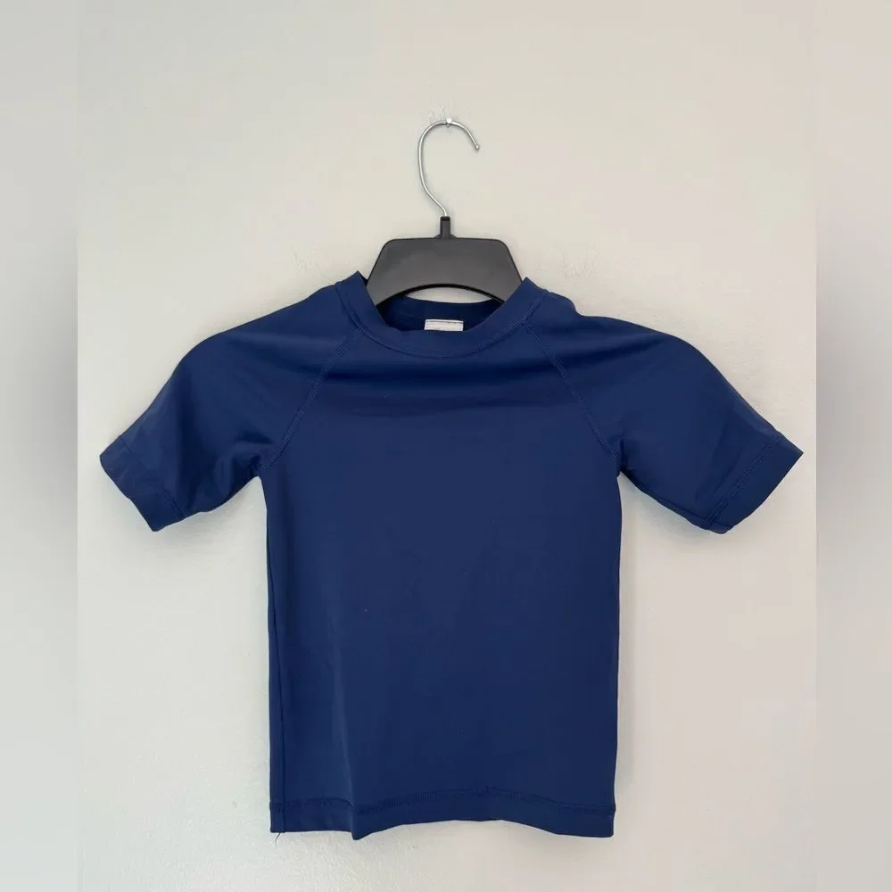 Hanna Andersson Blue Short Sleeve Rash Guard - Size 4